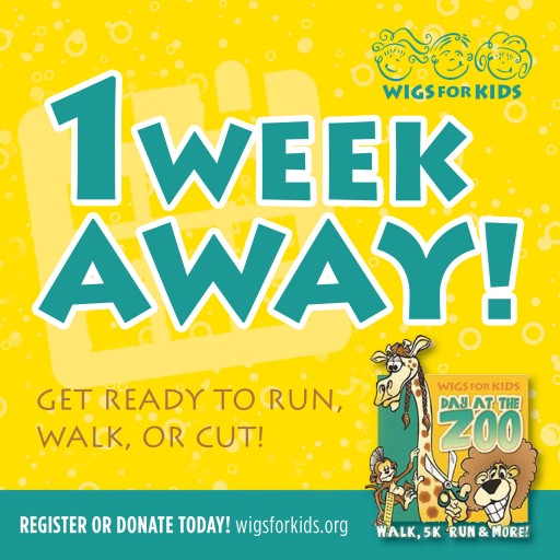 Wigs for Kids Day at the Zoo 5K Run + 1M Fun Walk Pre-Registration Ending
