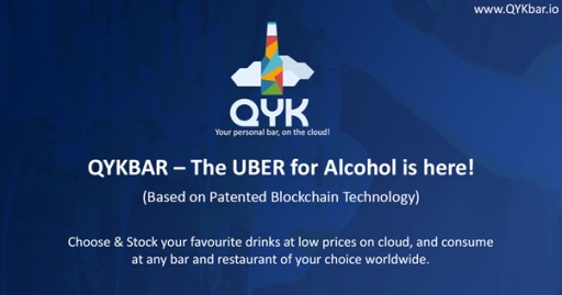Virtual Bar Start-Up QYK Plans to Use Patented Blockchain Technology to Disrupt the Alcohol Industry, Token Event Commences on February 15th