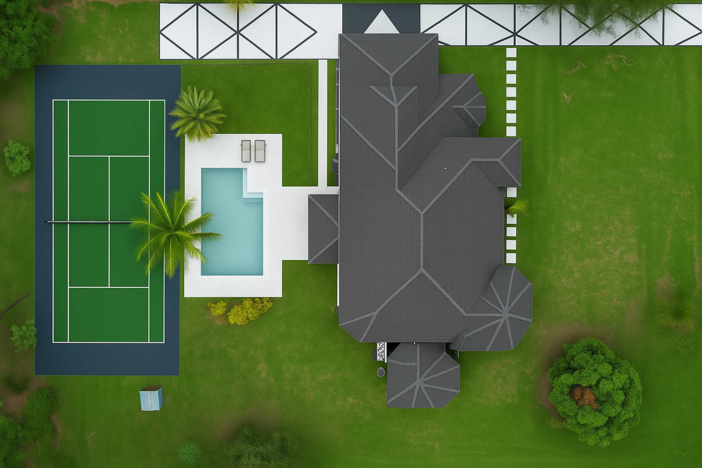 Aerial View of Alycia Parks' Jupiter Estate