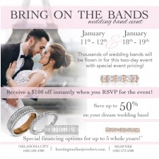 Huntington Fine Jewelers Offers Designer Wedding Bands Up to 50% Off at "Bring on the Bands" Event
