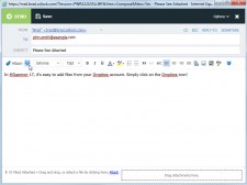 Web Mail with Drop Box Support