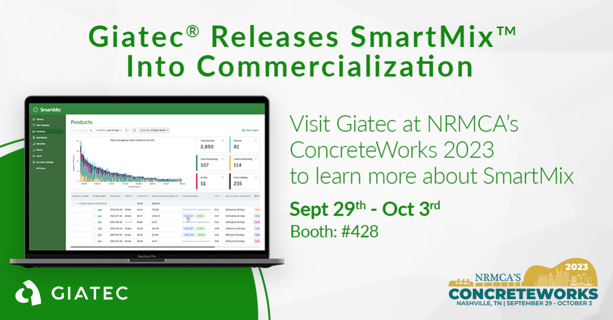Smartmix Giatec Releases SmartMix Into Commercialization, Solving Top Concrete ...