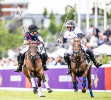 Chestertons Polo in the Park 2024, USA Player: Micaela Saracco vs. England Player: Nacho Gonzalez