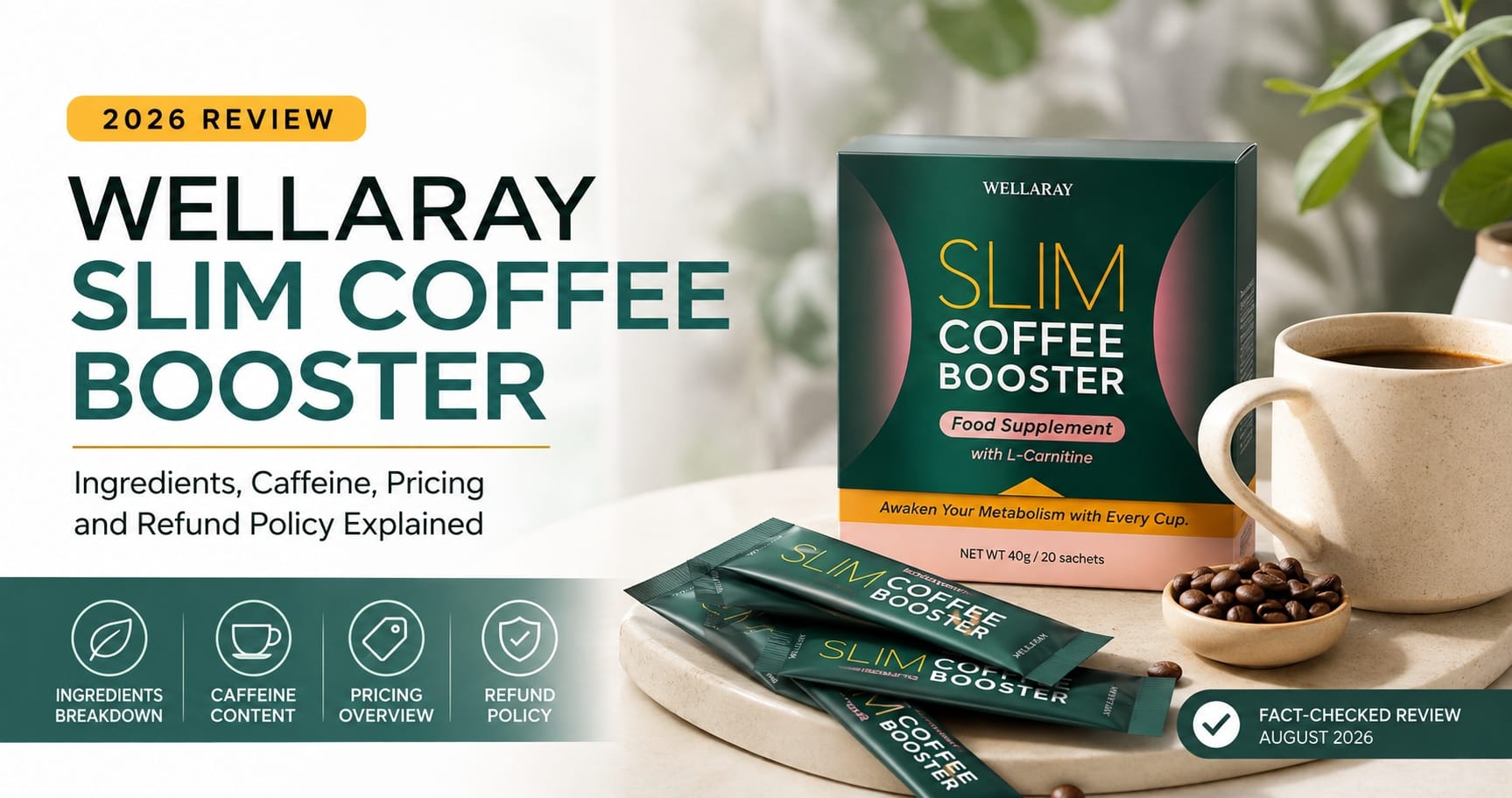 l-carnitine coffee for weight loss reviews Wellaray Slim Booster Review 2026: Could This be the Coffee Upgrade Your Weight-Management Routine Has Been Missing? Cosmetic Grade 99% Skin PLATINUM 100% L-CARNITINE 1500 IN BD Strength:4200mg