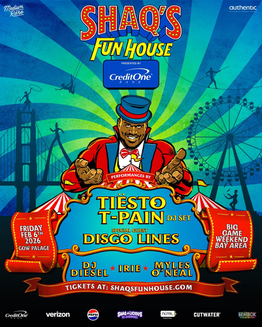 Shaquille O'Neal Brings 8th Annual Shaq's Fun House Presented by Credit One Bank to San Francisco for Big Game Weekend