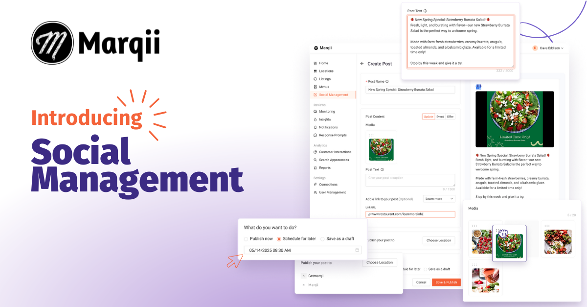 Marqii Launches Social Management Product for Restaurants 