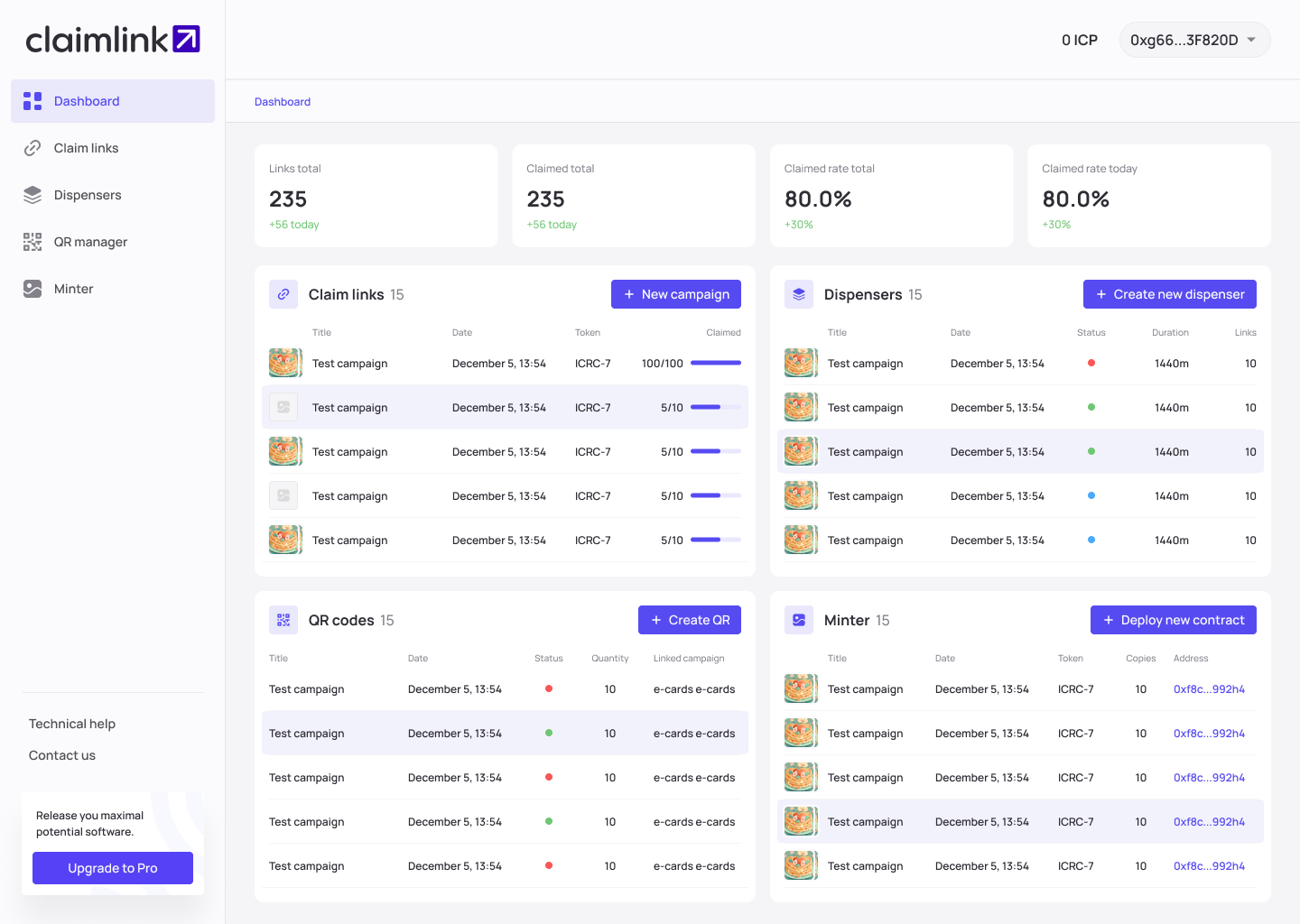 ClaimLink Dashboard 