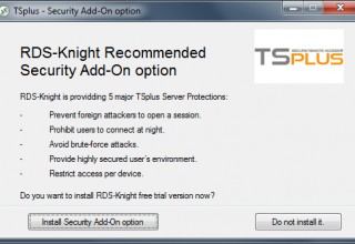 Install RDS-Knight Add-on along with TSplus 11.40 Setup or Update