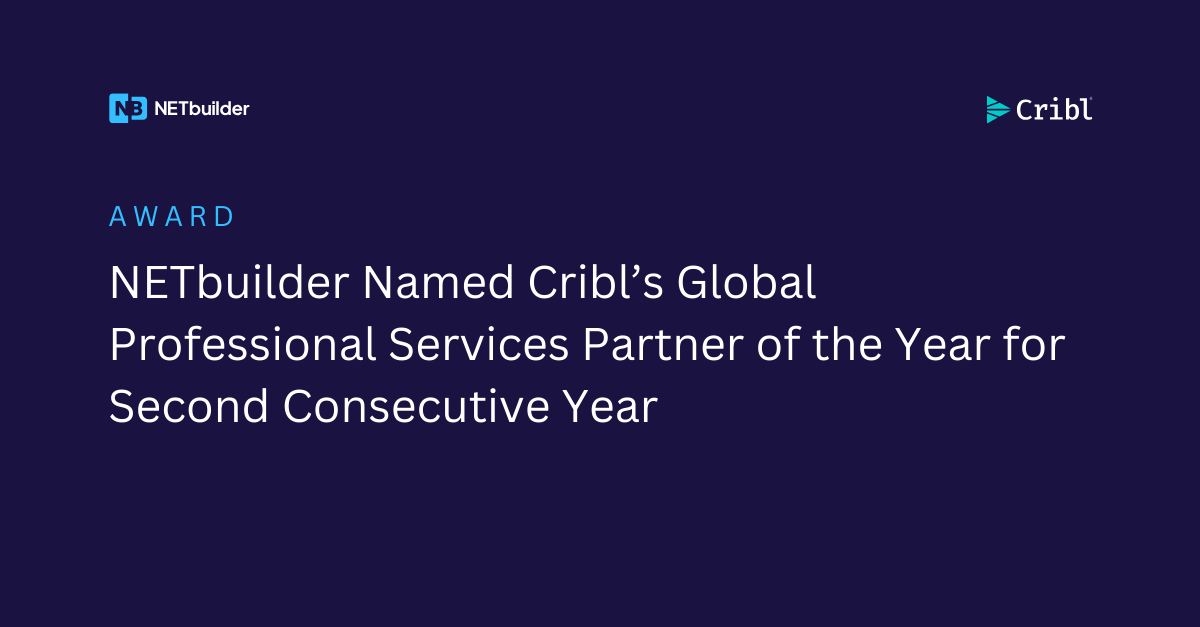 ETbuilder recognized as Cribl's 2024 Global Professional Serv