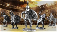 Antiqued Silver Art of War Series Warriors