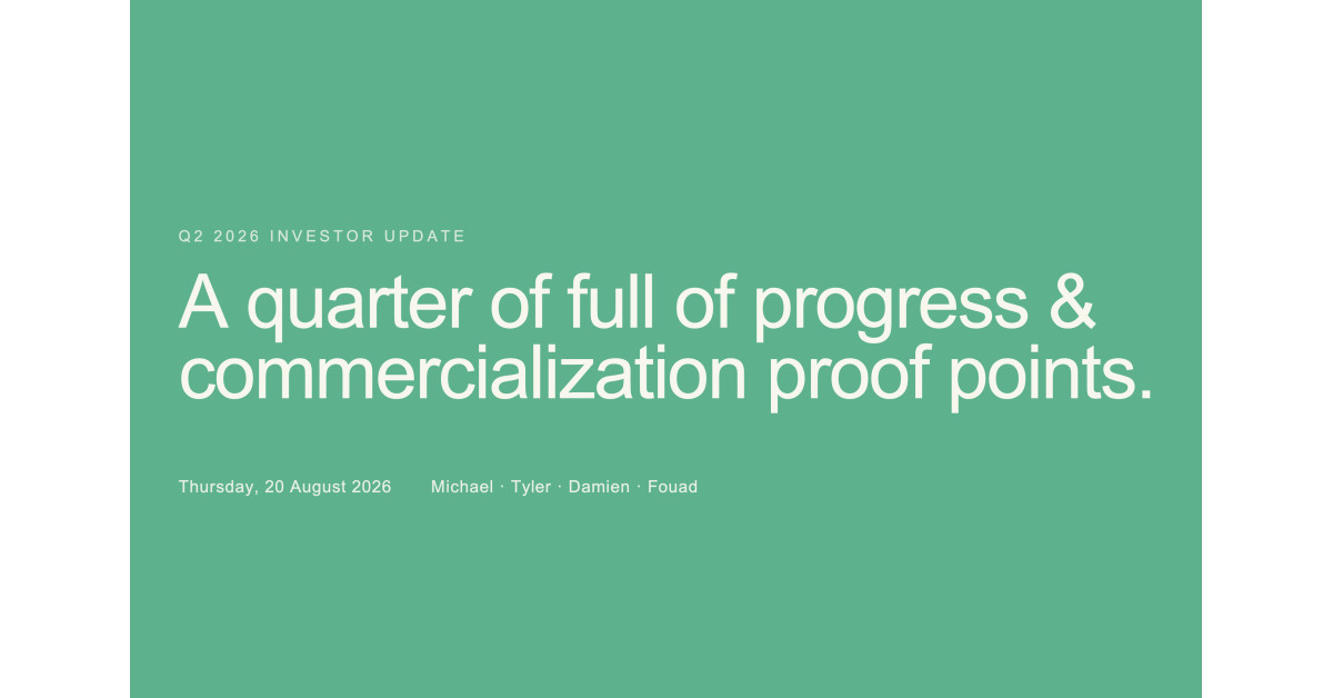 eXoZymes Reports Second Quarter 2026 Results and Provides Business Update at 5PM ET Today