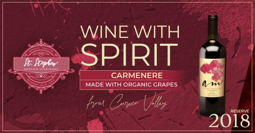St. Stephen Organic Vineyards Releases New Premium Organic Carmenere