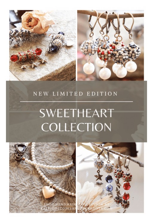 1940s Sweetheart Jewelry Inspires a New Jewelry Collection by Kaleidoscopes & Polka Dots