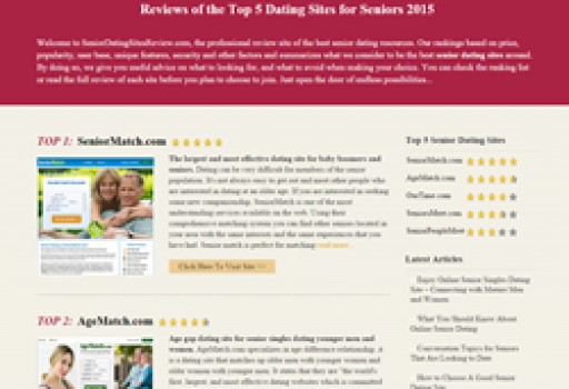 SeniorDatingSitesReview.com to Reveal Top 5 Dating Sites of 2015
