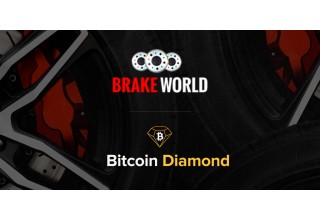 Brake World Logo and Bitcoin Diamond Logo