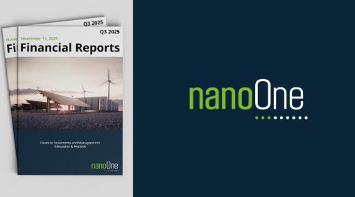 Nano One Provides an Update on Recent Corporate Developments & Reports Third Quarter 2025 Results