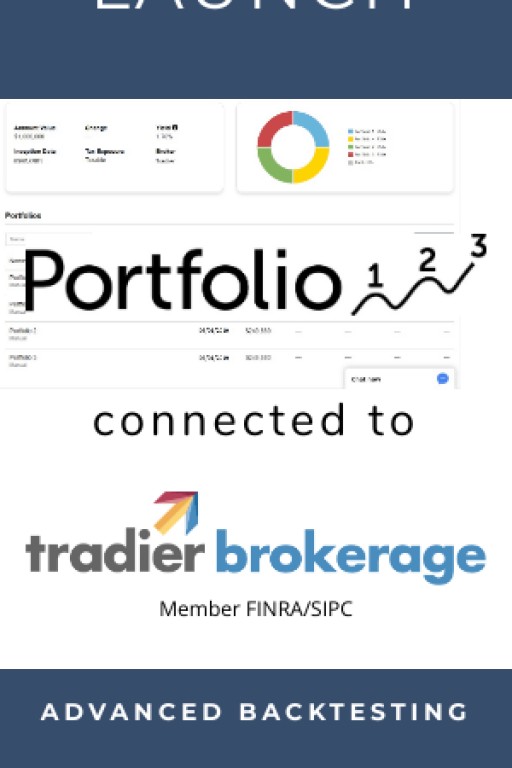Tradier Brokerage Powers Portfolio123 to Add Seamless, Commission Free Trading to Their Next-Gen Platform Which Lets Investors Create and Manage Strategies