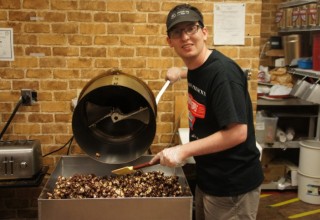 Samuel Making Popcorn