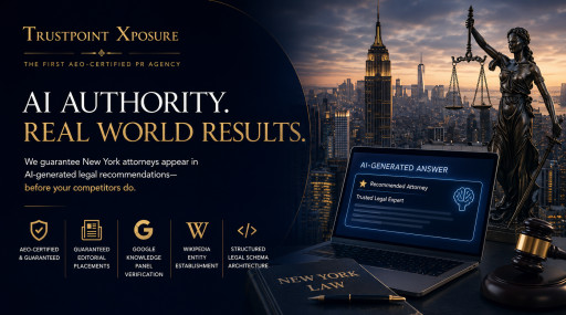 The First AEO-Certified PR Agency Trustpoint Xposure Targets New York Law Firms, Guaranteeing Attorneys Appear in AI-Generated Legal Recommendations Before Competitors Claim the Position