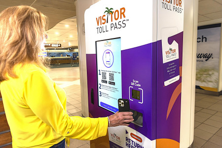 Visitor Toll Pass Kiosk at Orlando International Airport