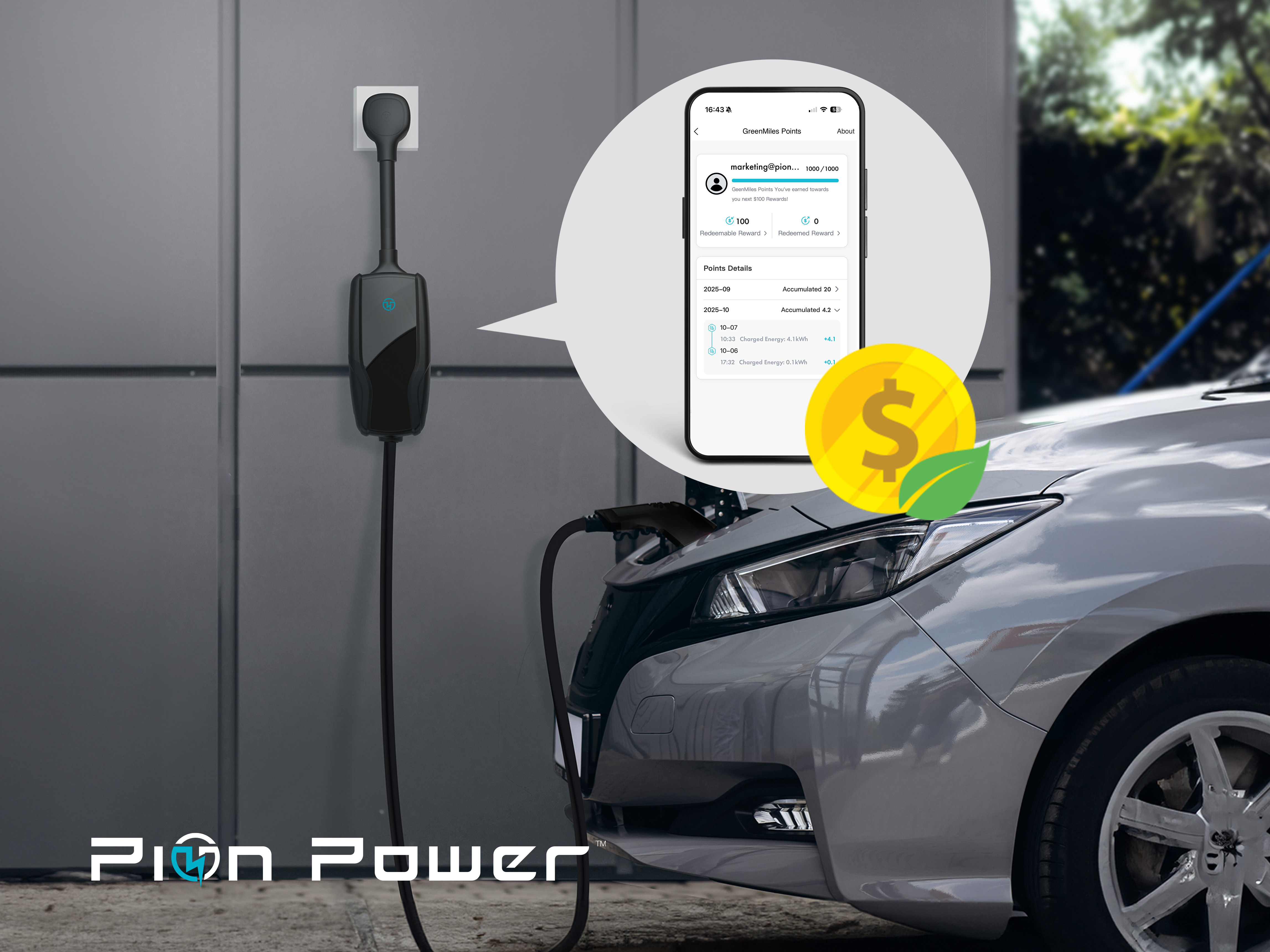 Pion Power GreenMiles Rewards Program Cash Back