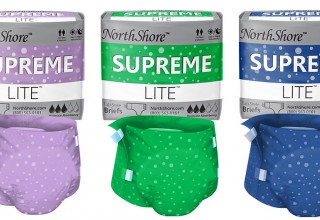 New NorthShore Supreme Lite colored adult diapers
