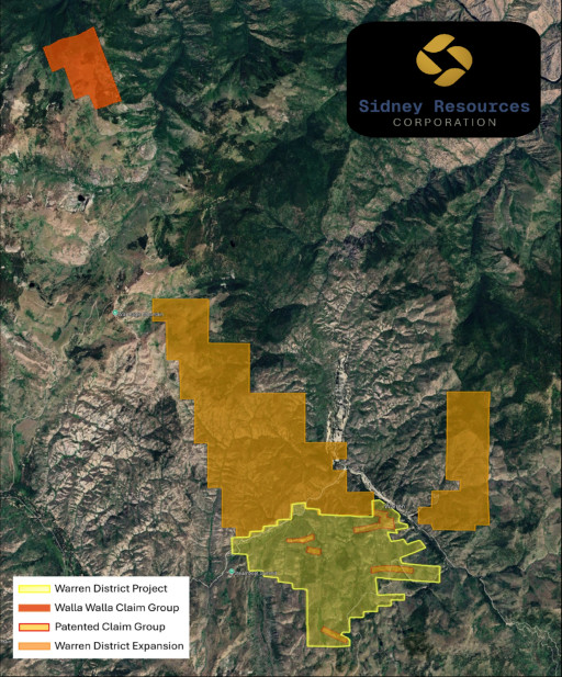 Sidney Resources Expands Warren District Footprint With 380 New Claims Targeting REE-Bearing Pegmatites and Historic Gold-Silver Systems