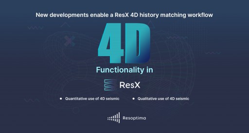 Resoptima Announces 4D Seismic History Matching for Its ResX Geomodelling and Data Conditioning Product