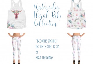 Bovine Spring - Watercolor Floral Boho Collection