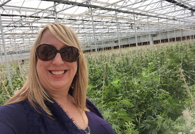 Nurse Julie Monteiro, RN, BSK in a Cannabis Grow