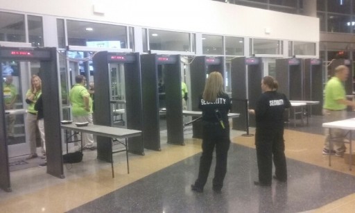Walk Through Metal Detectors at the Pinnacle Bank Arena