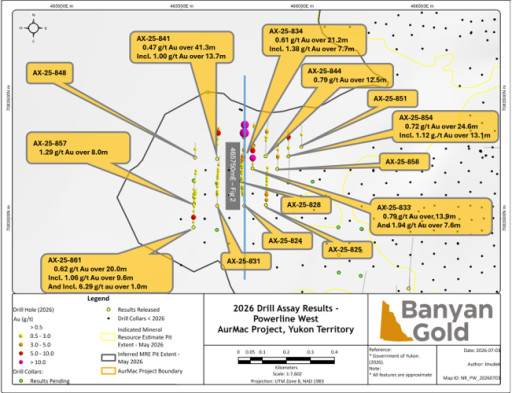 Banyan Gold Expands High-Grade Domains at Powerline,  AurMac Project, Yukon, Canada