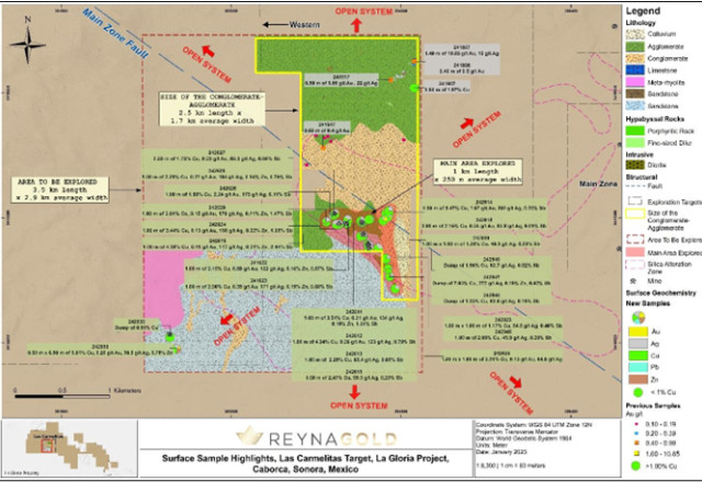 Reyna Gold Corp, Thursday, January 19, 2023, Press release picture