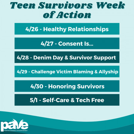 PAVE's Teen Survivors Week of Action