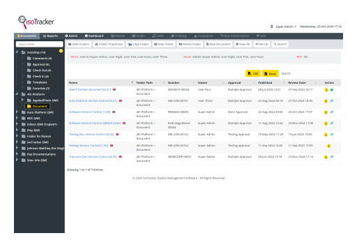 isoTracker Upgrades Its Cloud-Based Document Control Software