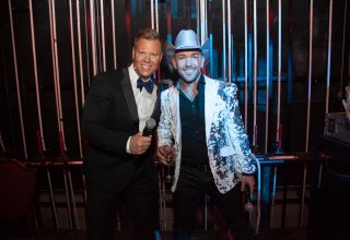 Celebrity Auctioneer Jeff Manning with Singer-Songwriter Chase Brown at The Wynn Las Vegas