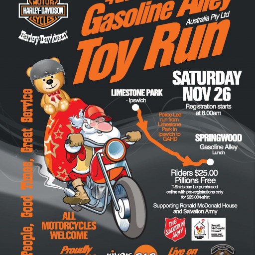 4th Annual Toy Run With Ipswich and Logan Police