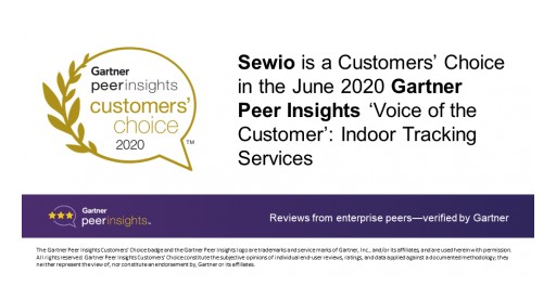Sewio is Recognized as a 2020 Gartner Peer Insights Customers' Choice for Indoor Location Services