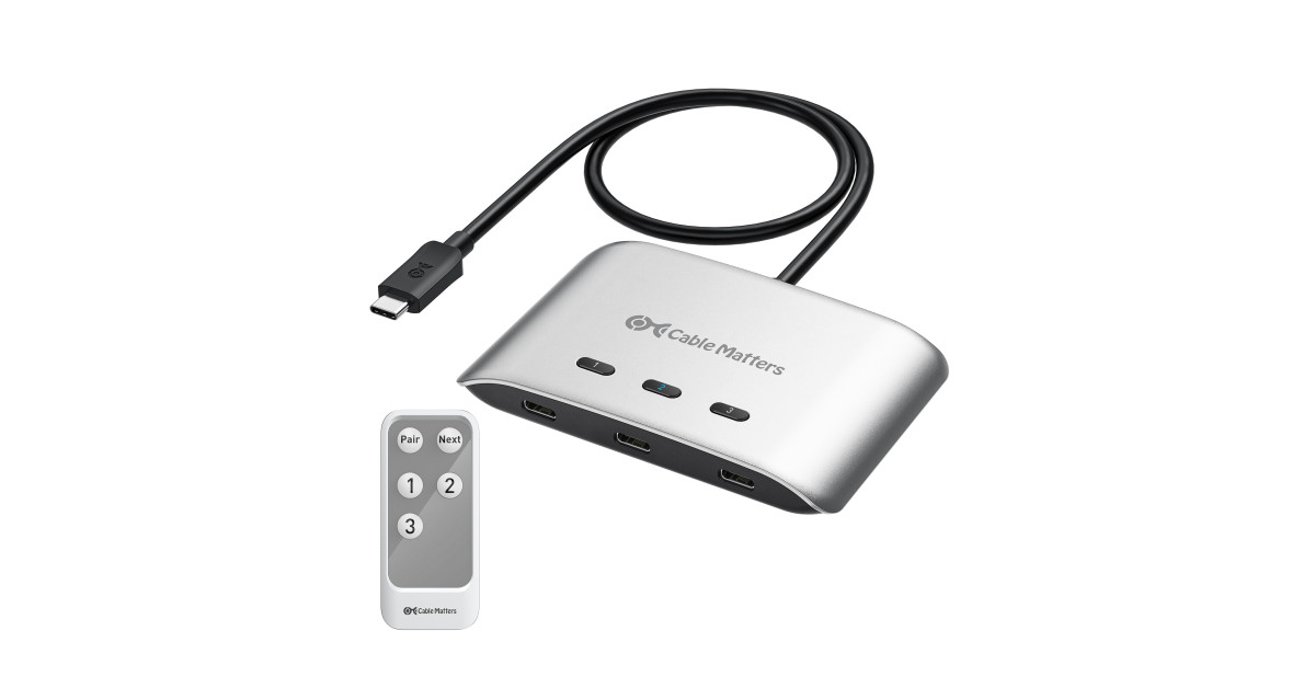 Cable Matters USB-Cスイッチ 20Gbps Amazon.com: Cable Matters 20Gbps USB C Switch for 2