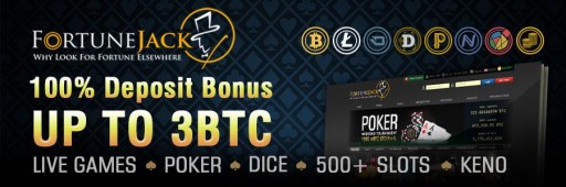 FortuneJack Offers Bitcoin Deposit Bonus of 3 BTC, Live Dealer Games, and Over 400 Bitcoin Slots