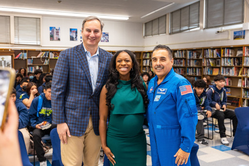 NASA Astronaut Dr. José M. Hernández Surprises 1,001 Students at the Opening of New Reading Nooks at Animo Legacy Middle School