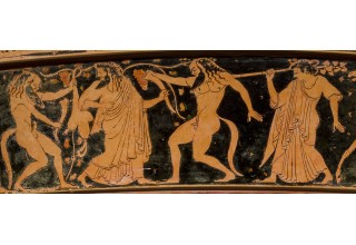 Attic Greek Red Figure Vase scene