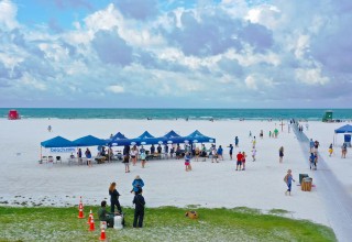 World Oceans Day Beach Cleanup on Siesta Key Beach, FL