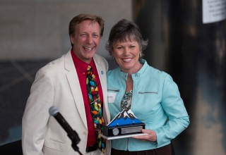  Jeff Wasden, President of Colorado Business Roundtable (left) and Vicky Nash, CEO of Resort Trends, Inc.