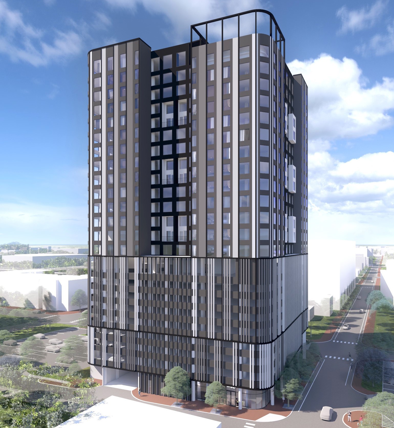250 Church Street Student Living Exterior Rendering