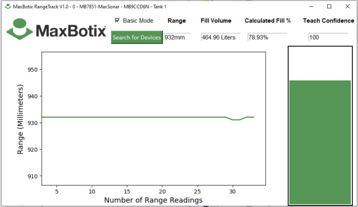 Ultrasonic RangeTrack Application