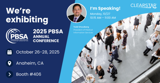 ClearStar Exhibiting at PBSA 2025 from October 26-28 in Anaheim, California