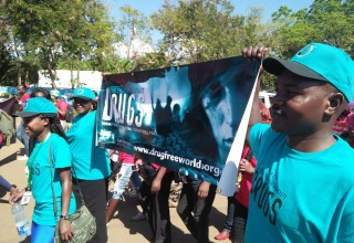 A drug prevention march helps raise awareness of the dangers of drugs 