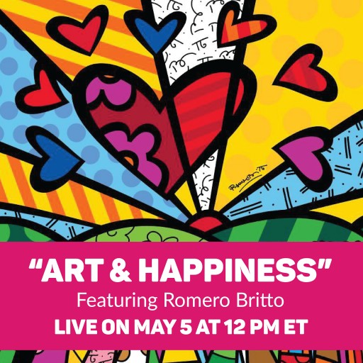 Art & Happiness: Internationally Acclaimed Artist, Romero Britto, Paints Live at His Miami Studio