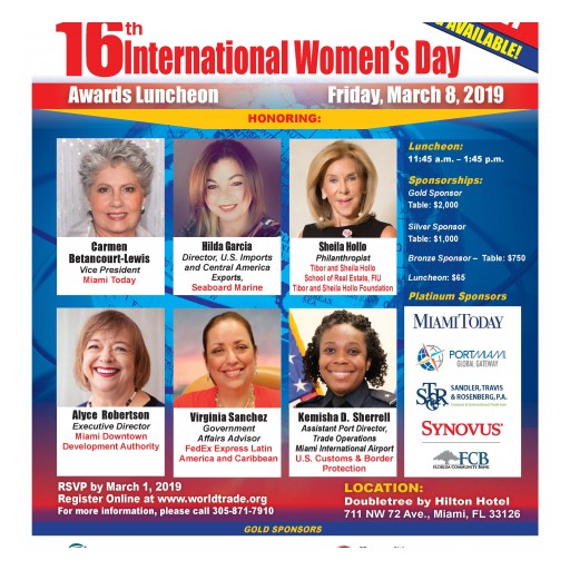 16th International Women's Day Awards Luncheon in Miami, Honors Women Leaders in the International Trade Community